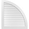 Ekena Millwork Quarter Round Top Right Surface Mount PVC Gable Vent w/ 3-1/2"W x 1"P Standard Frame, 38"W x 42"H GVPQR38X4201SN - alternate 1